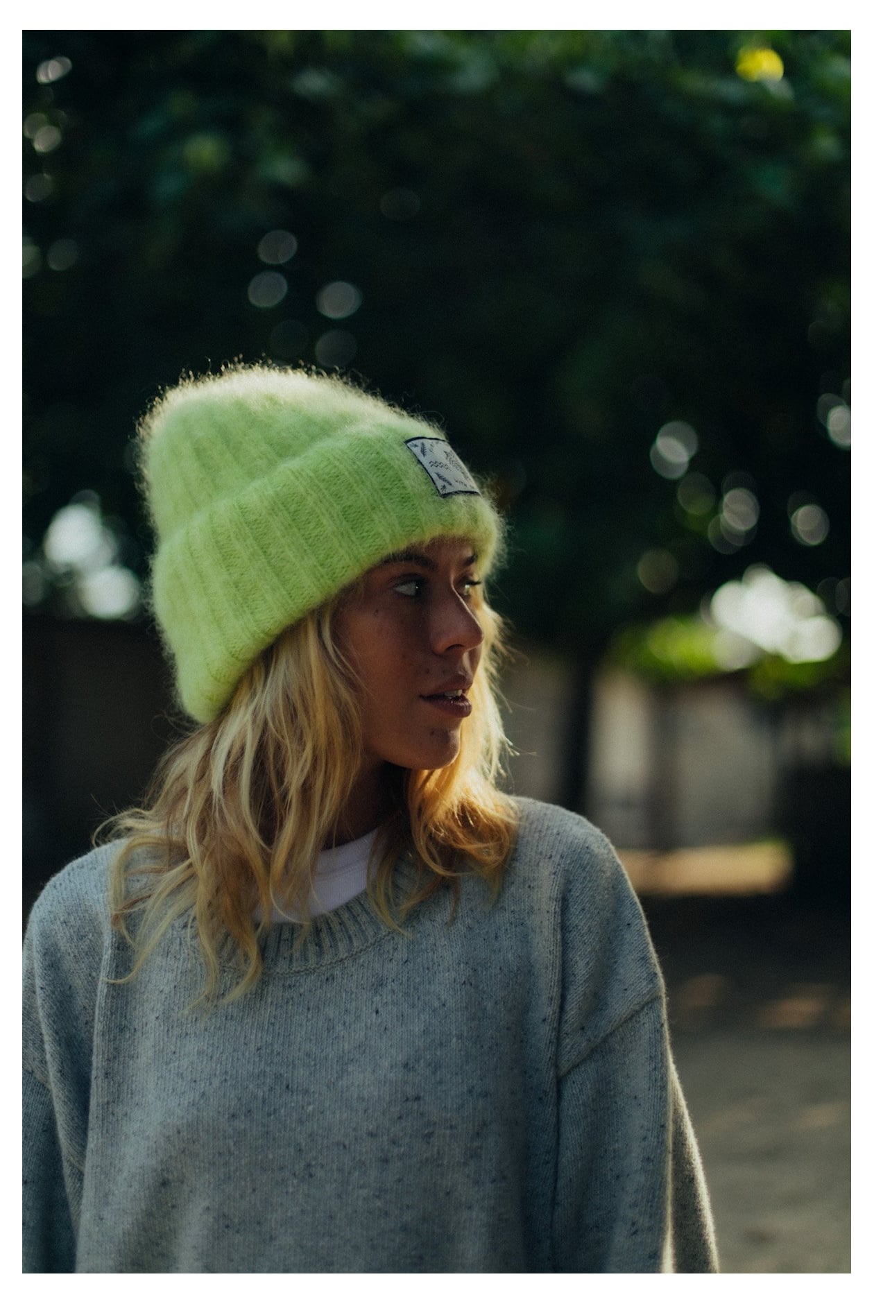 Olivia Wave Tiger Beanie - Lime | Surf Inc. Olivia Wave Tiger Beanie - Lime | Surf Inc.