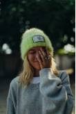 Olivia Wave Tiger Beanie - Lime | Surf Inc. Olivia Wave Tiger Beanie - Lime | Surf Inc.