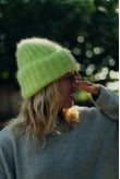 Olivia Wave Tiger Beanie - Lime | Surf Inc. Olivia Wave Tiger Beanie - Lime | Surf Inc.