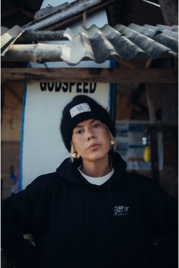 Olivia Wave Tiger Beanie - Space Black Olivia Wave Tiger Beanie - Space Black