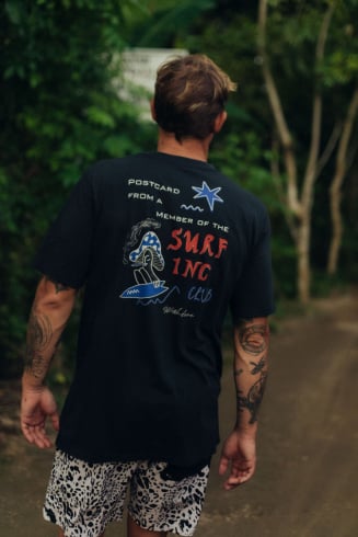 Shrooms Member Tee - Acid Black