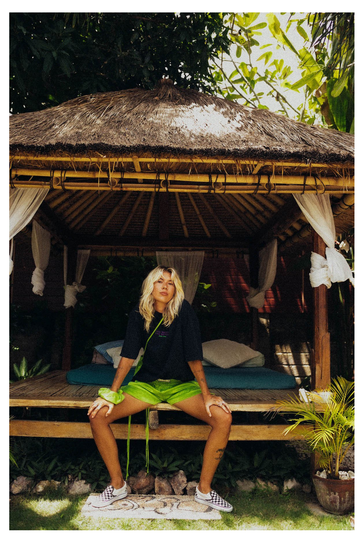 Wave Tiger Boxing Shorts - Lime | Surf Inc.