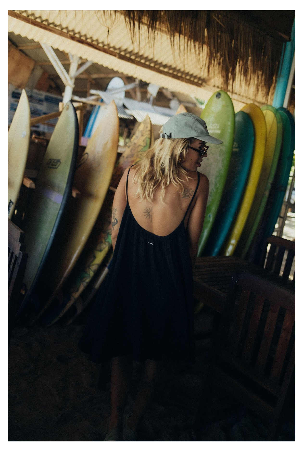 Loose Muslin Dress - Space Black