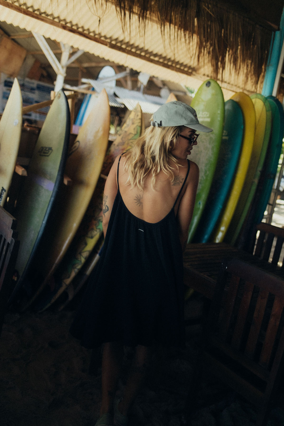 Loose Muslin Dress - Space Black