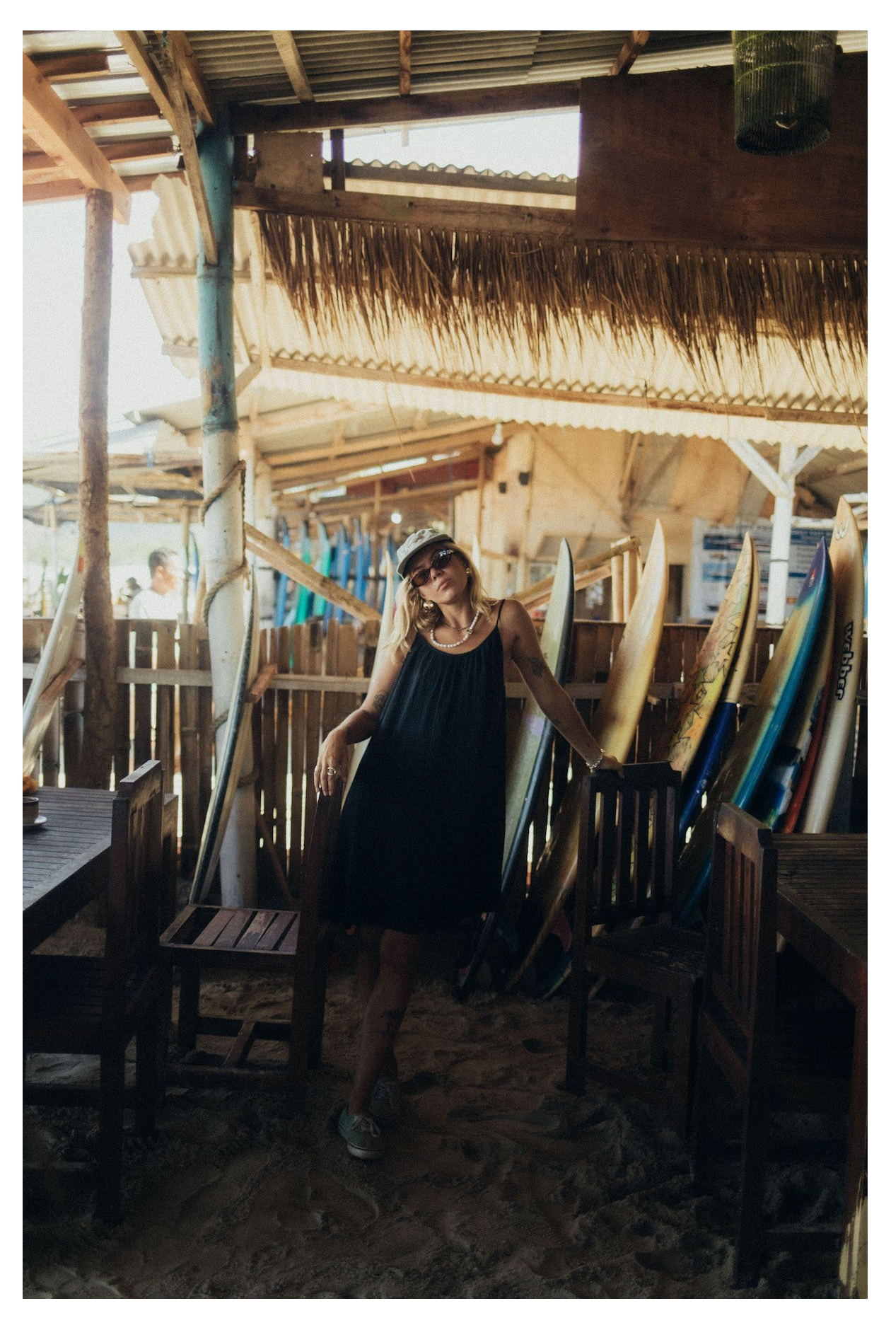 Loose Muslin Dress - Space Black