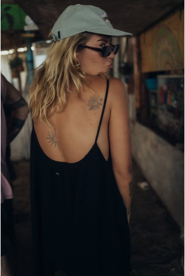 Loose Muslin Dress - Space Black Loose Muslin Dress - Space Black