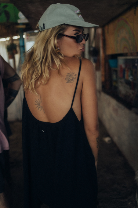 Loose Muslin Dress - Space Black Loose Muslin Dress - Space Black