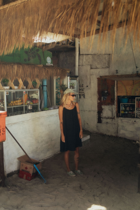 Loose Muslin Dress - Space Black Loose Muslin Dress - Space Black