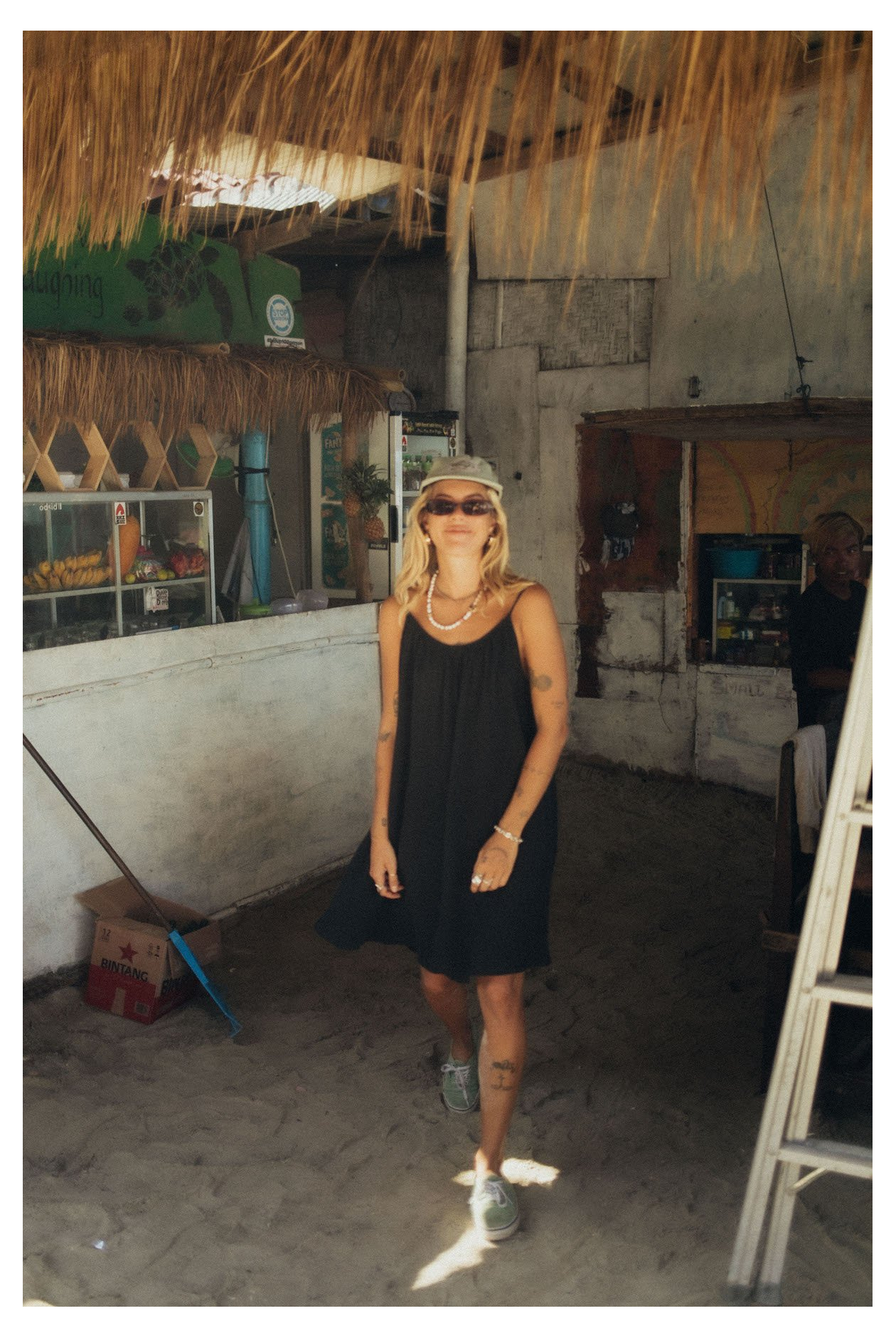 Loose Muslin Dress - Space Black