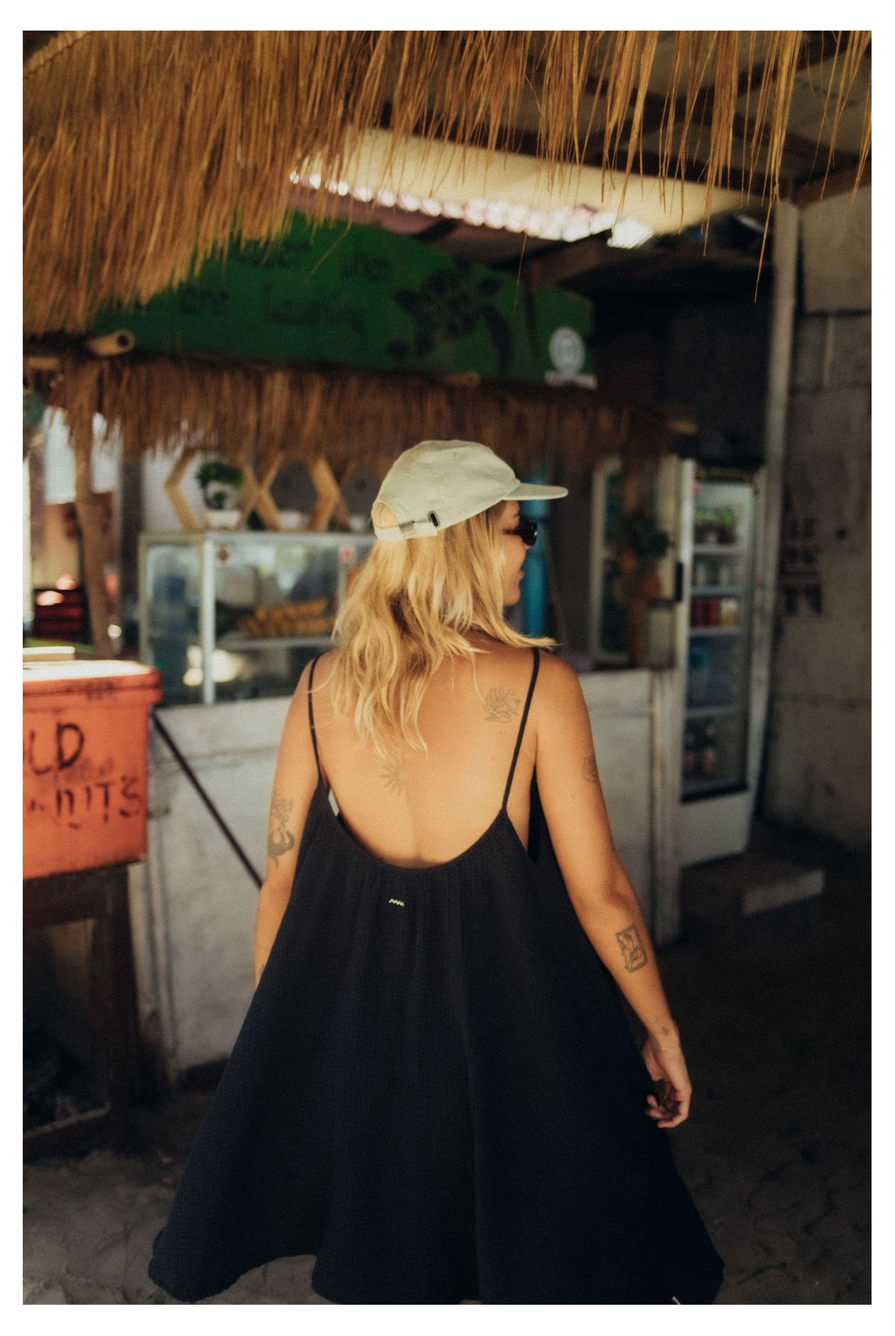 Loose Muslin Dress - Space Black