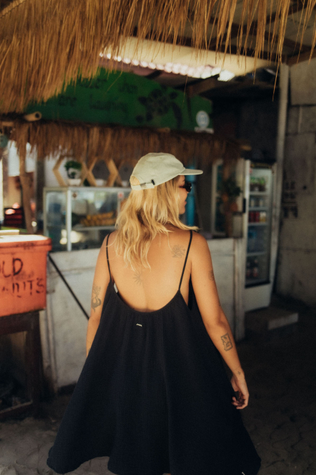 Loose Muslin Dress - Space Black Loose Muslin Dress - Space Black