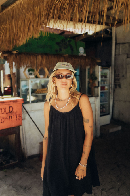 Loose Muslin Dress - Space Black Loose Muslin Dress - Space Black