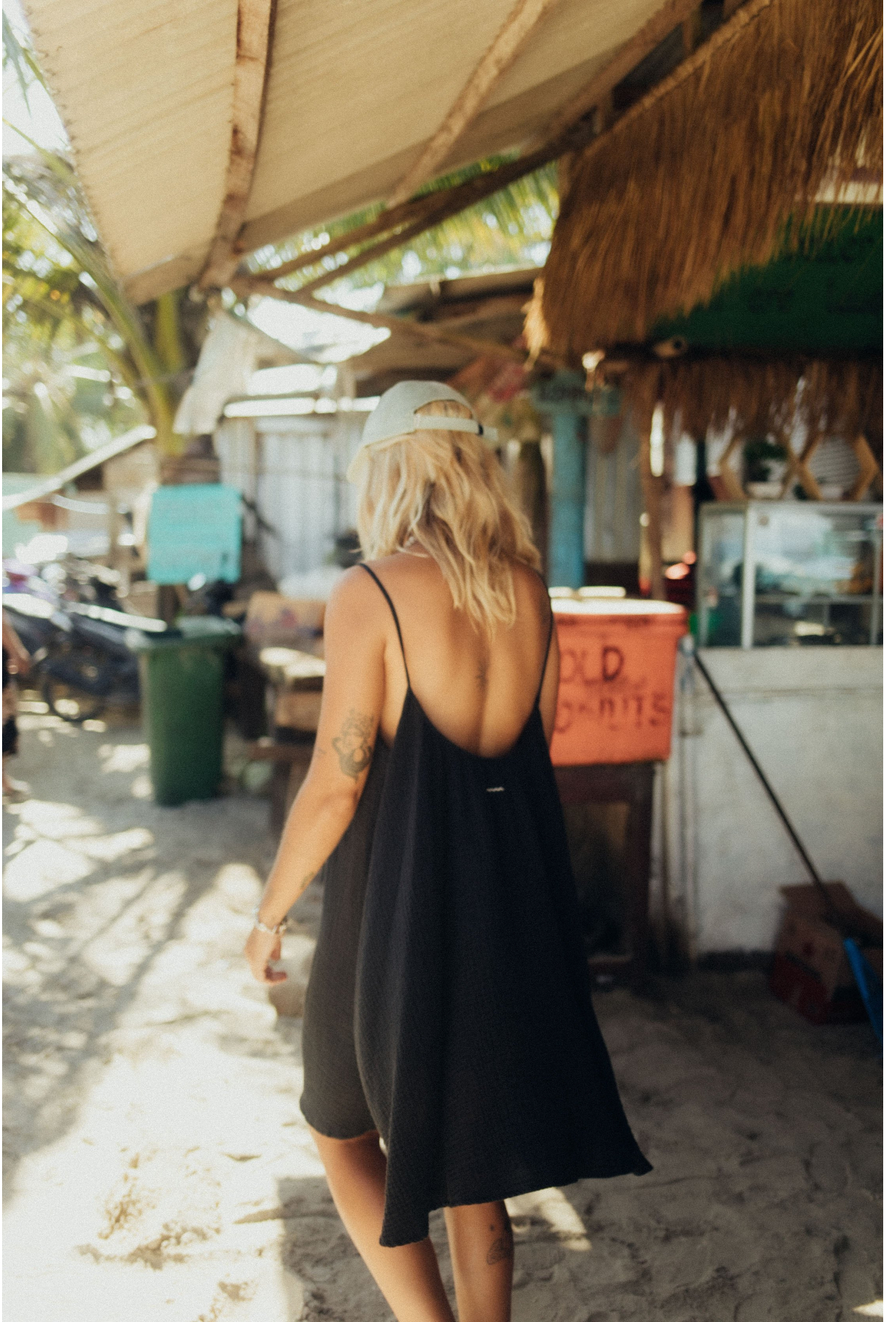 Loose Muslin Dress - Space Black