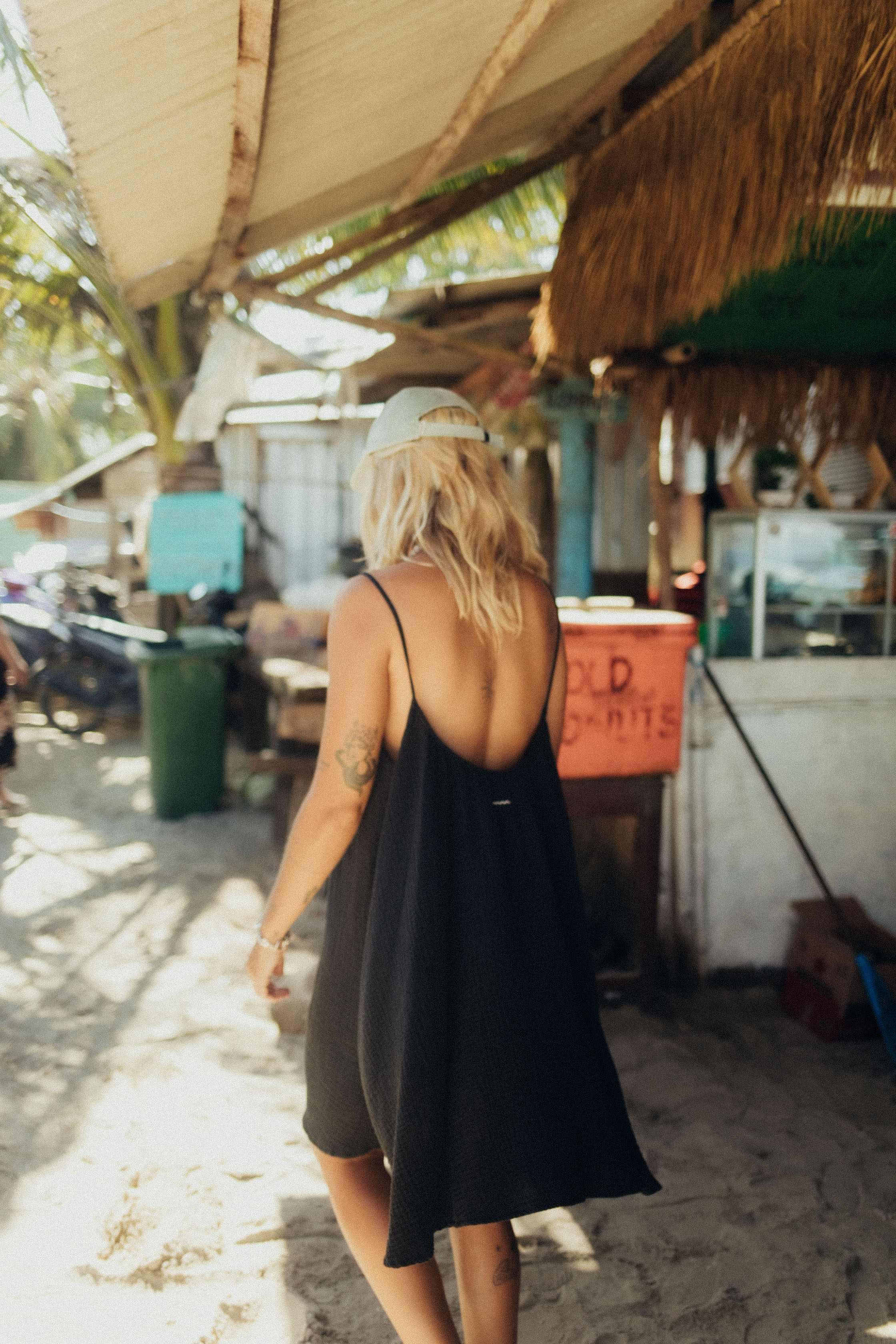 Loose Muslin Dress - Space Black