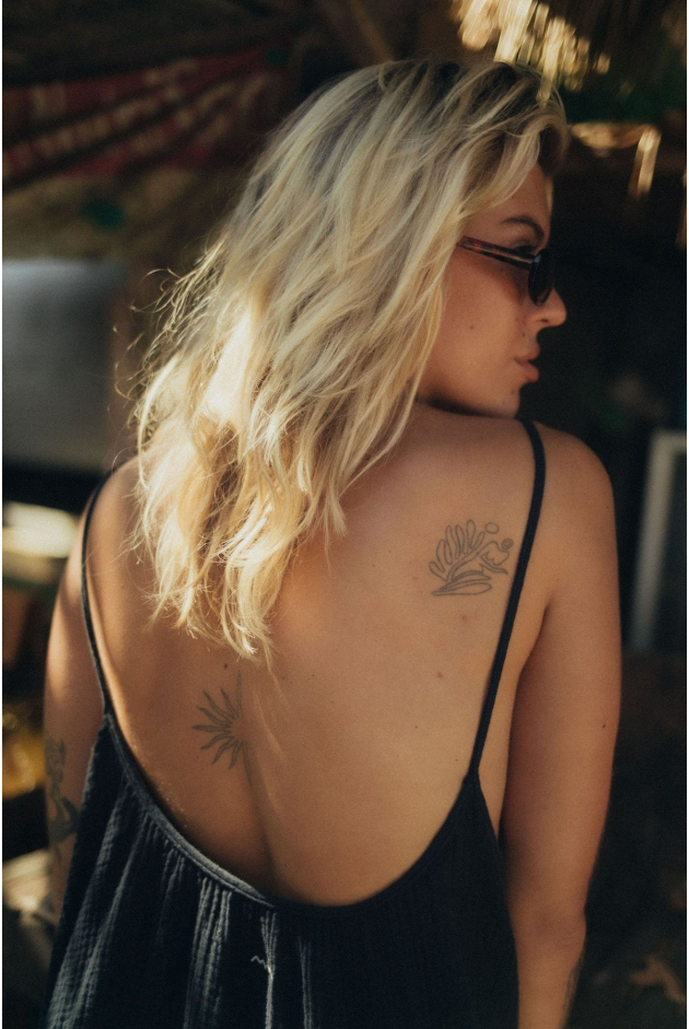 Loose Muslin Dress - Space Black Loose Muslin Dress - Space Black