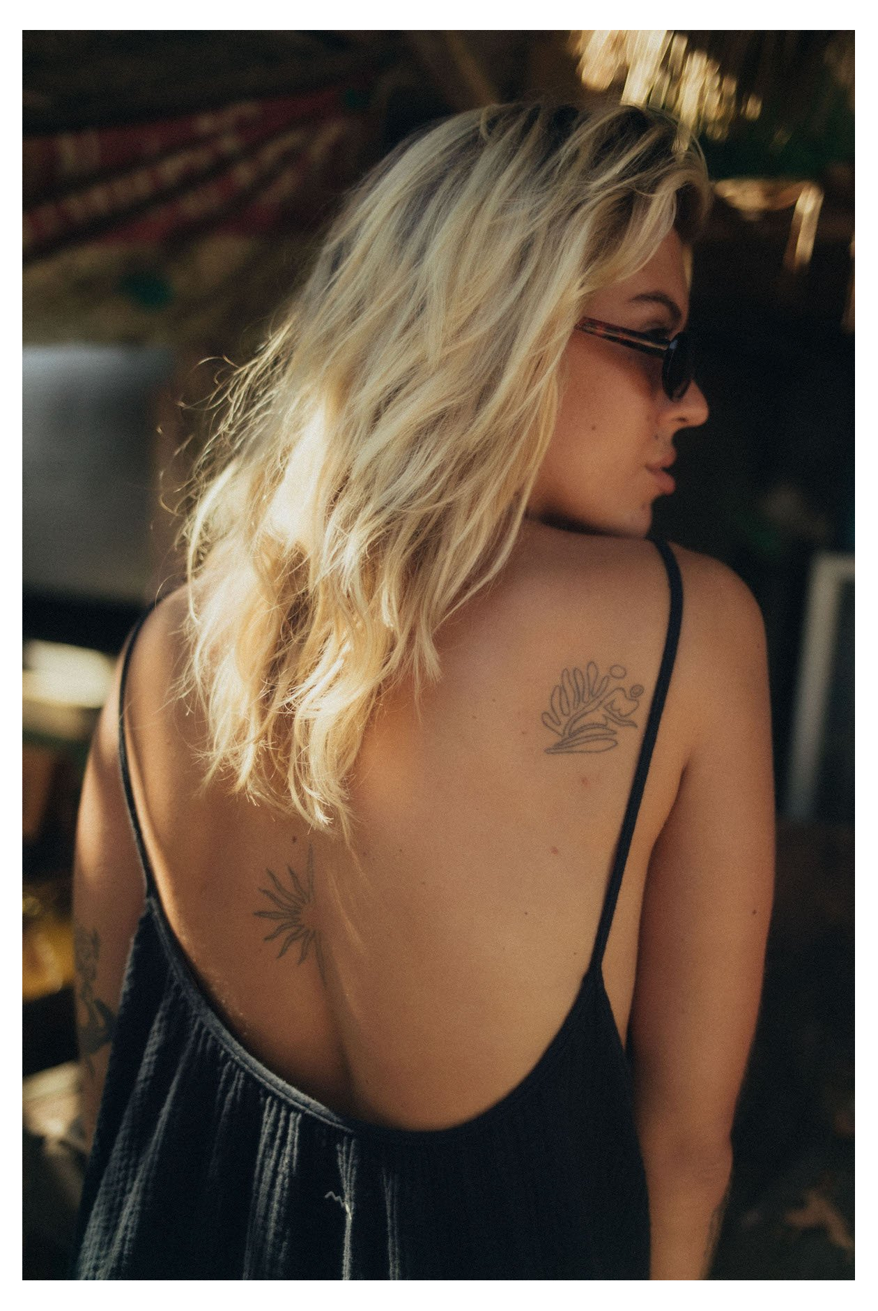 Loose Muslin Dress - Space Black