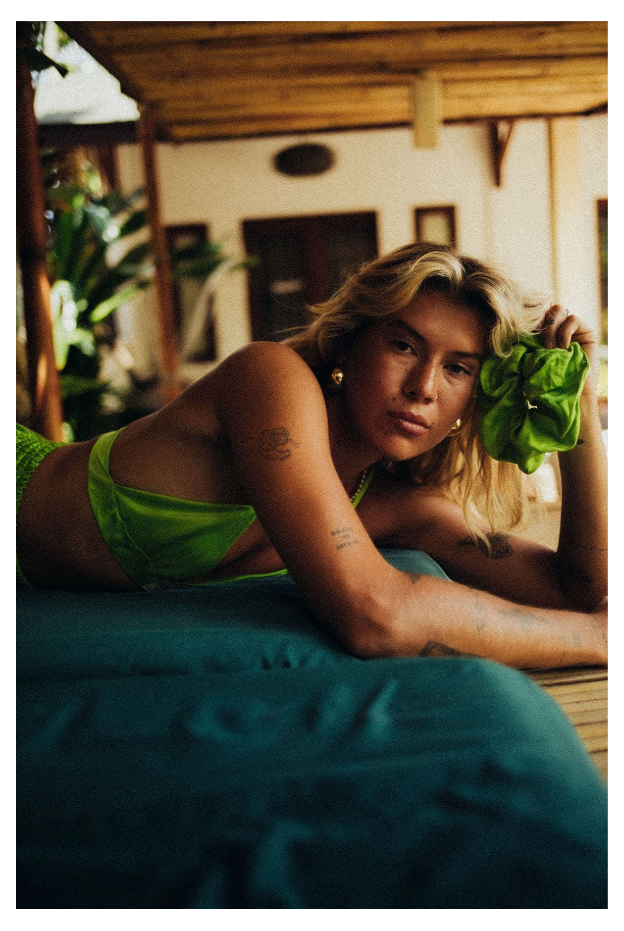 Lime Hair Scrunchie Lime Hair Scrunchie