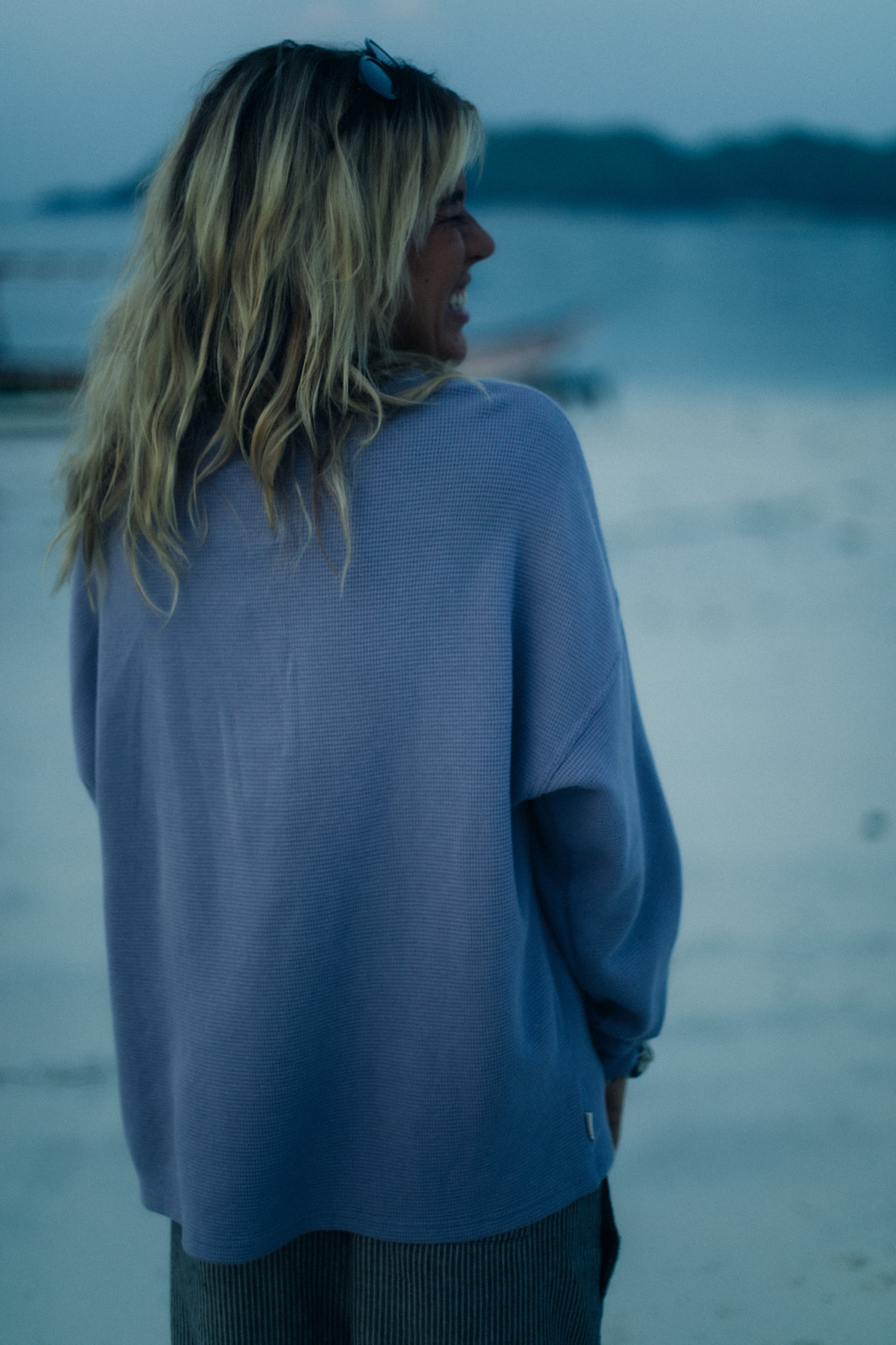 Waffle Longsleeve - Heather Purple