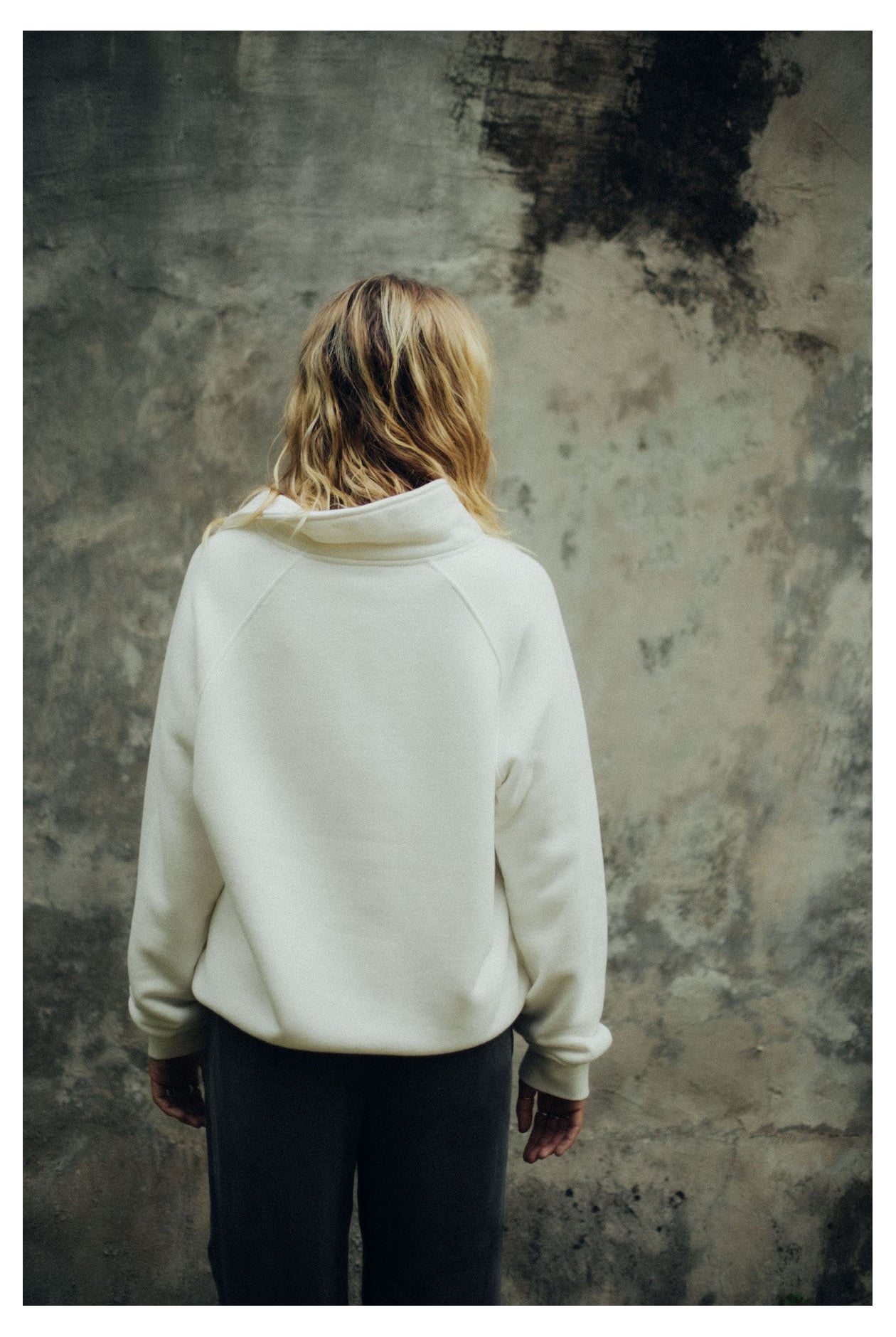 Surf Square Polo Sweat - Vintage White