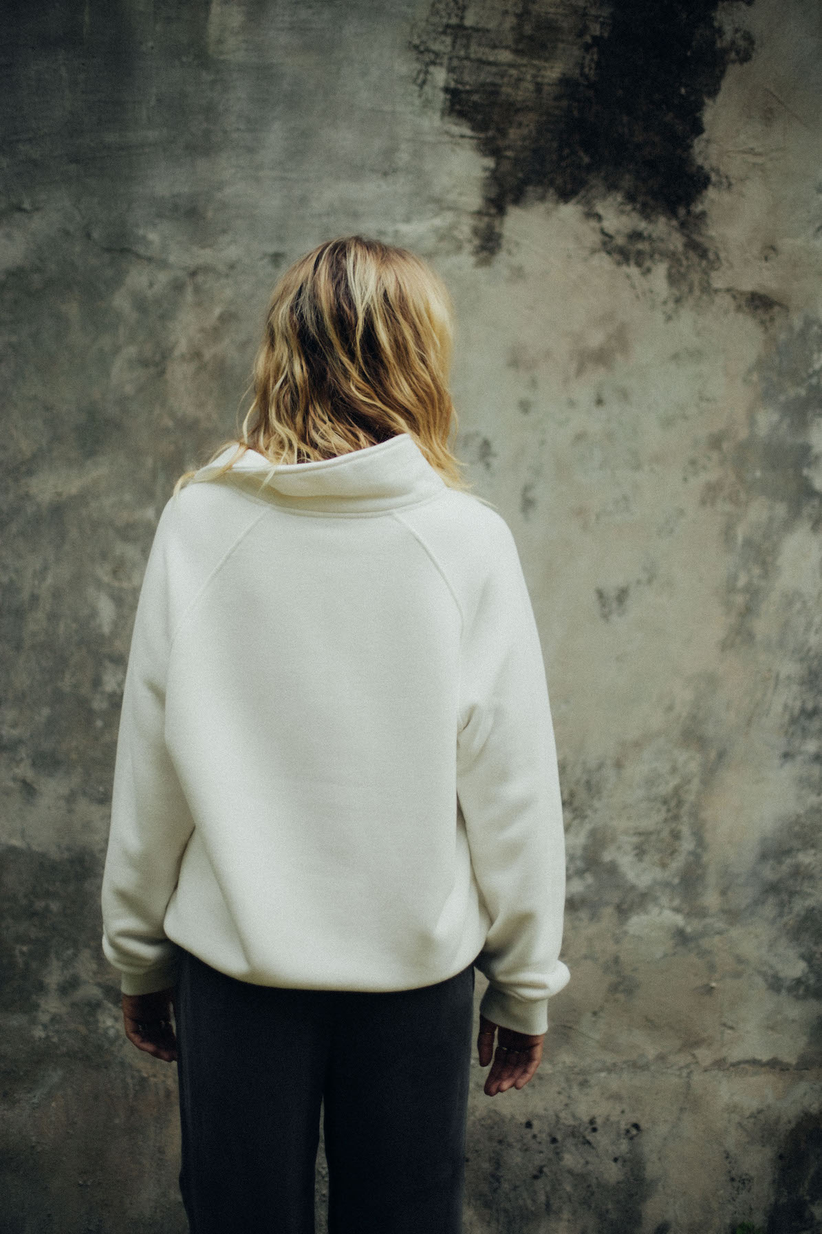 Surf Square Polo Sweat - Vintage White