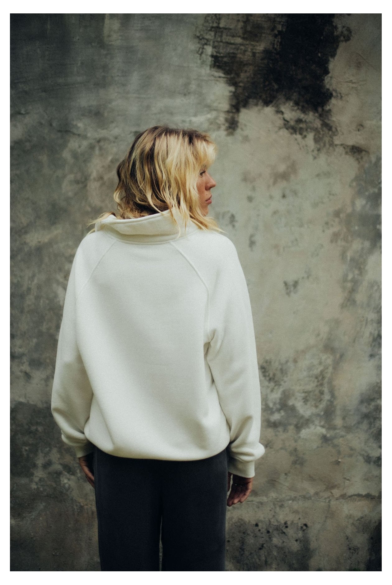 Surf Square Polo Sweat - Vintage White