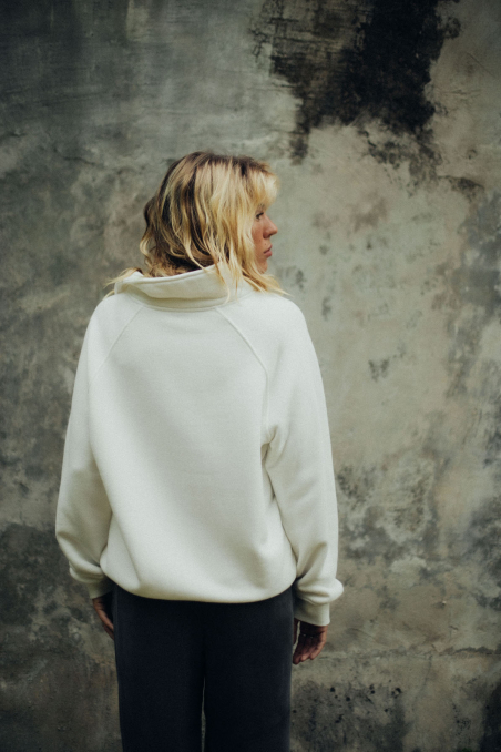 Surf Square Polo Sweat - Vintage White Surf Square Polo Sweat - Vintage White