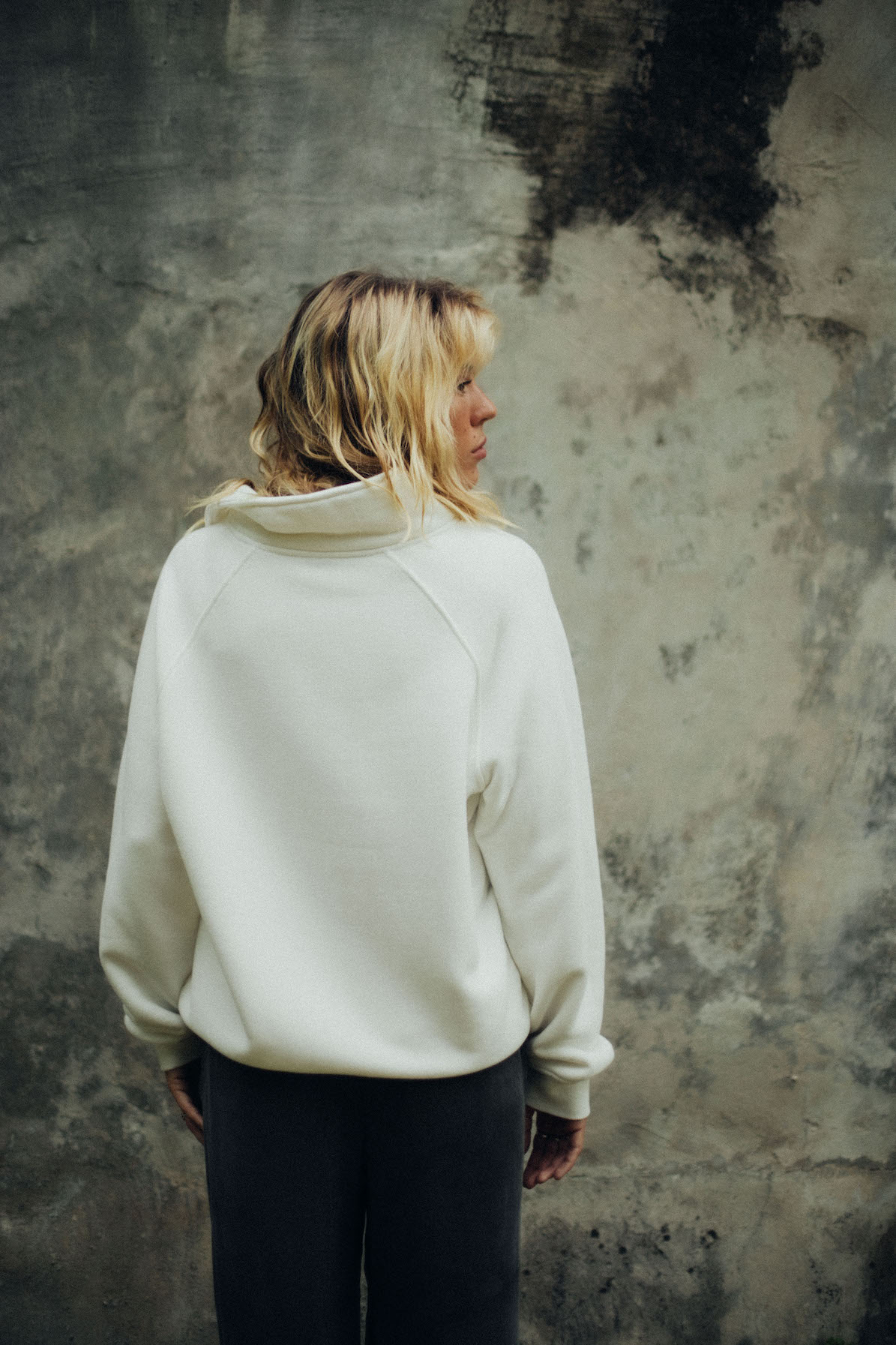 Surf Square Polo Sweat - Vintage White