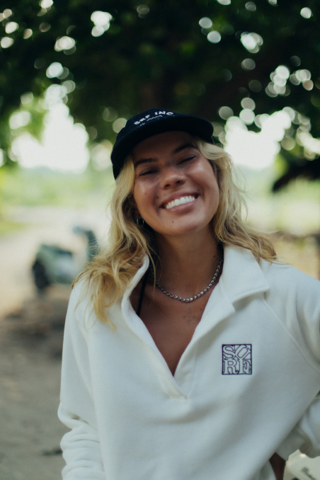 Surf Square Polo Sweat - Vintage White Surf Square Polo Sweat - Vintage White