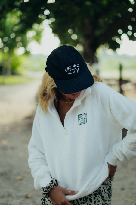 Surf Square Polo Sweat - Vintage White Surf Square Polo Sweat - Vintage White