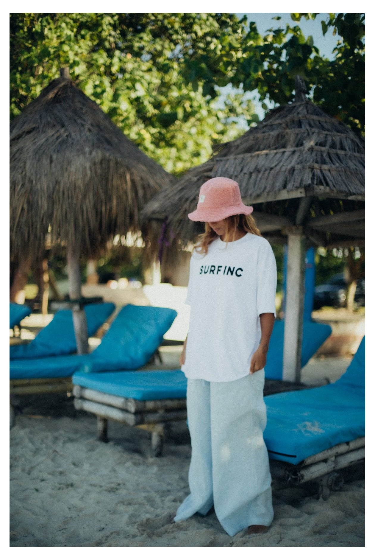 Lazy Linen Pants - Light Blue