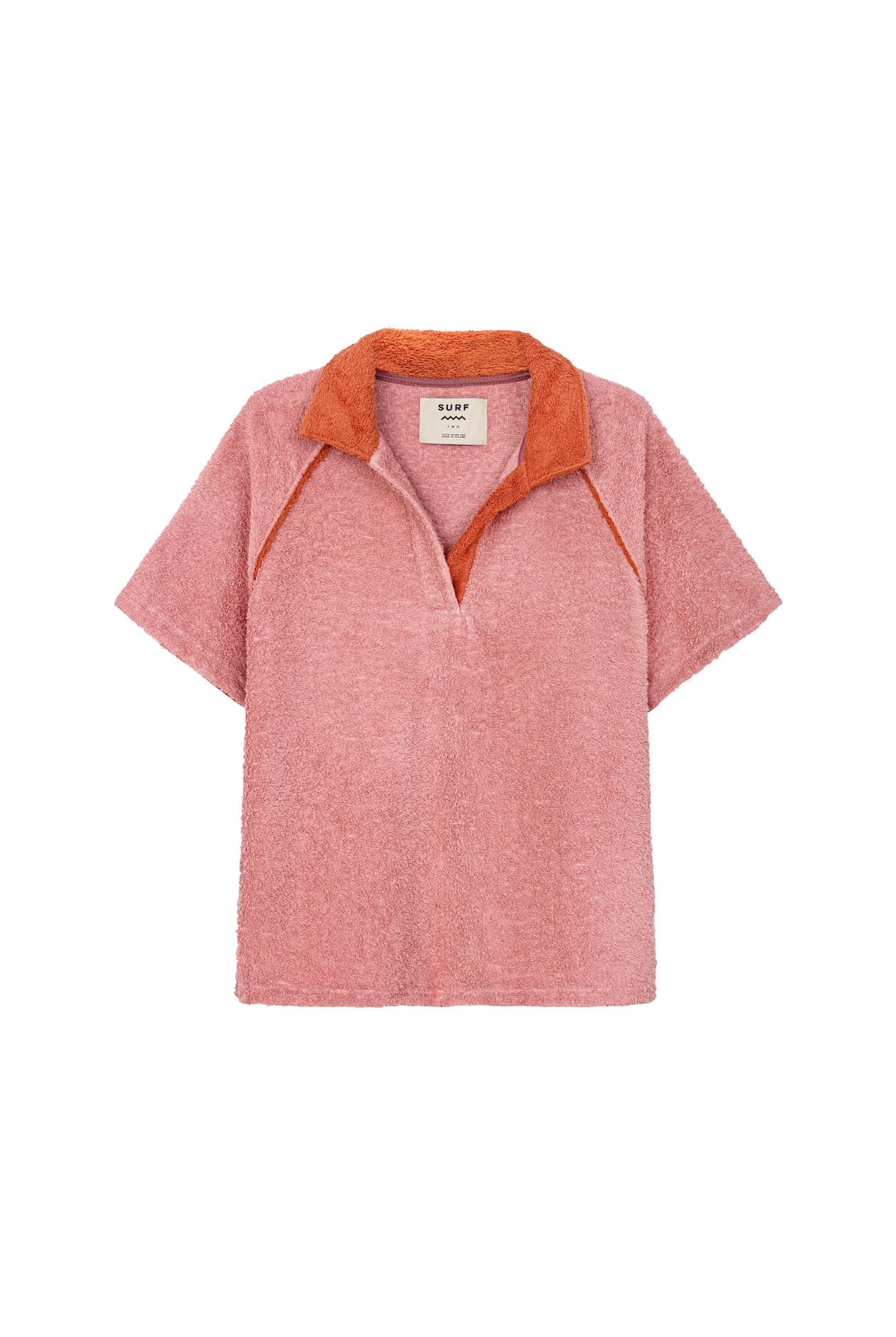 Frotte Polo Tee - Flamingo Pink
