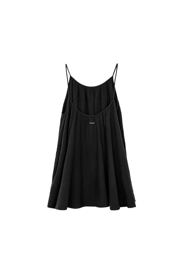 Loose Muslin Dress - Space Black Loose Muslin Dress - Space Black