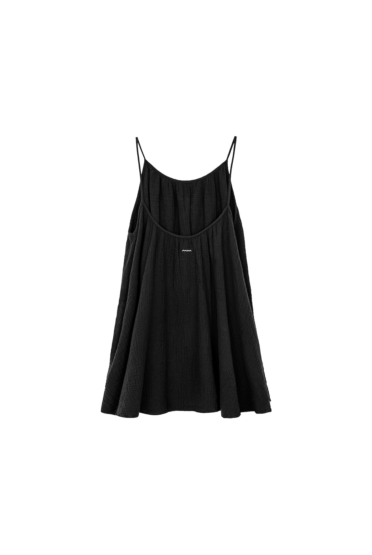Loose Muslin Dress - Space Black