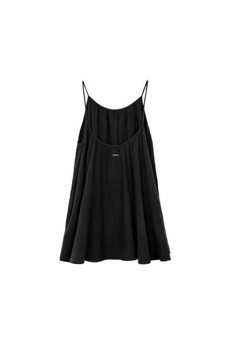 Loose Muslin Dress - Space Black Loose Muslin Dress - Space Black