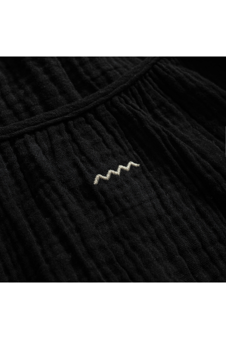 Loose Muslin Dress - Space Black Loose Muslin Dress - Space Black