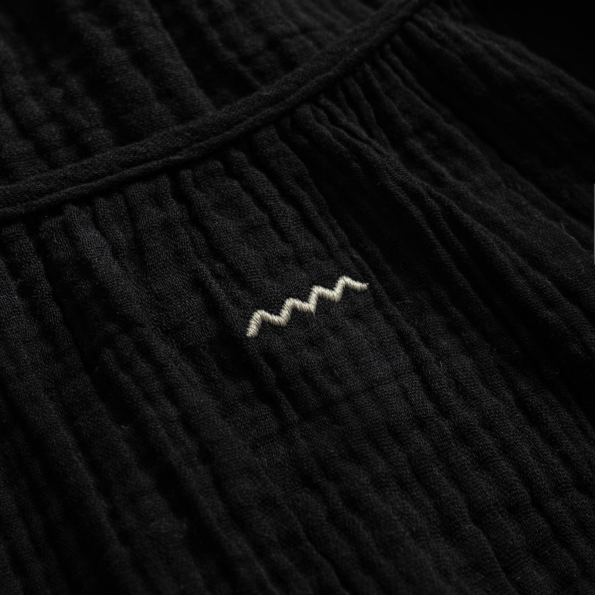 Loose Muslin Dress - Space Black