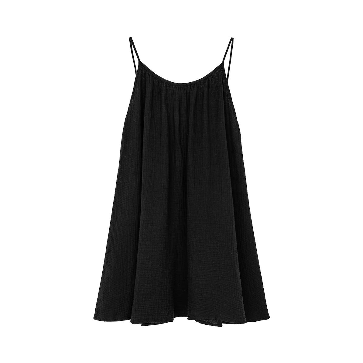 Loose Muslin Dress - Space Black