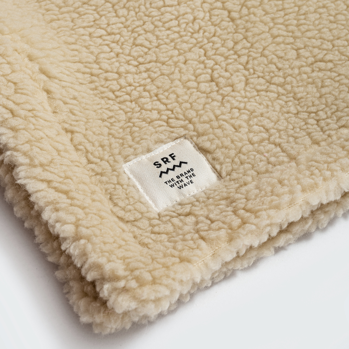 V Collar Sherpa Sweat - Vintage White