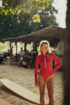 Retro Swimsuit - Panama Red