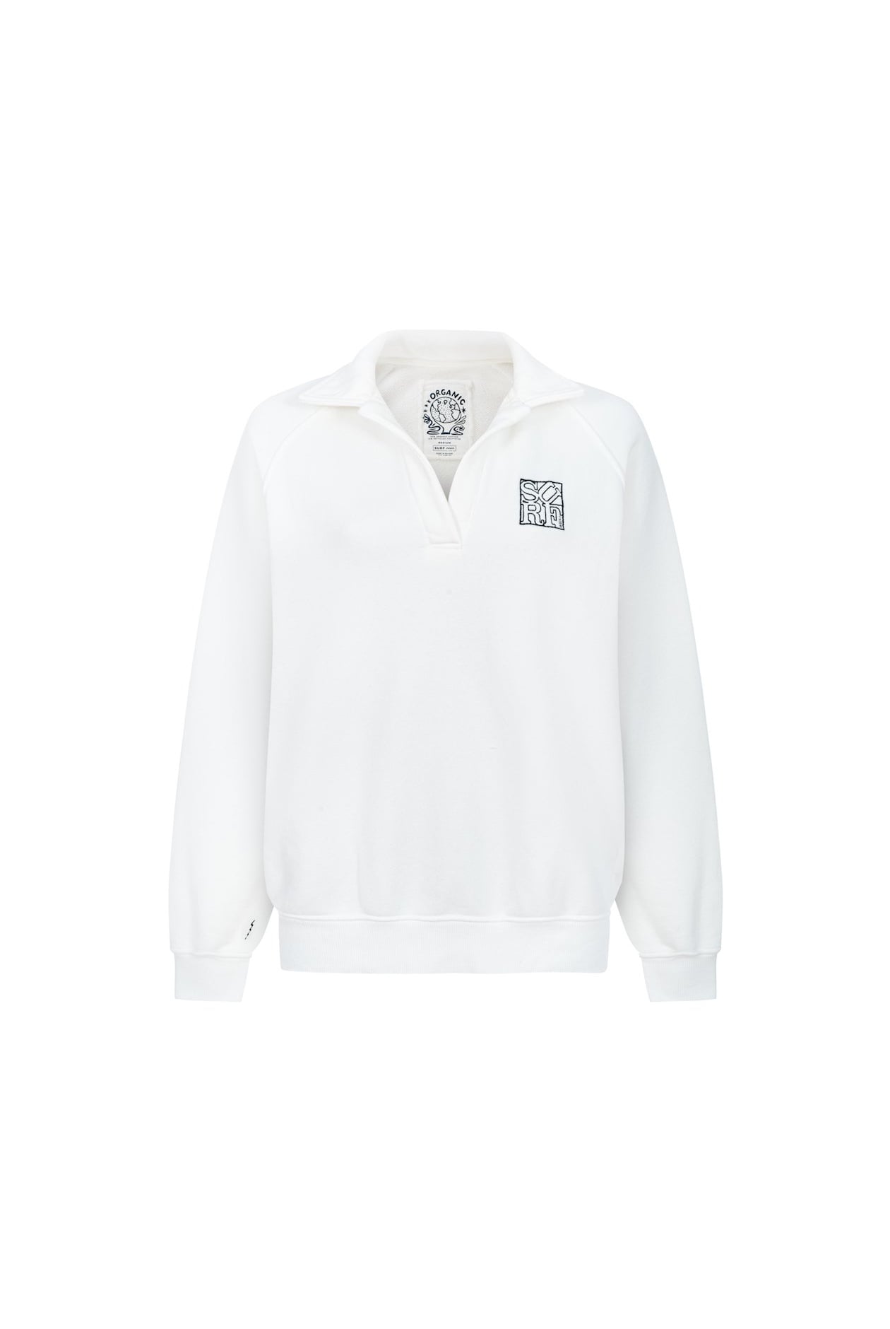 Surf Square Polo Sweat - Vintage White