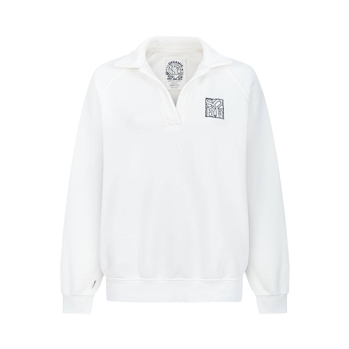 Surf Square Polo Sweat - Vintage White