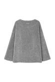 V-hals Sherpa-sweater - Grijs V-hals Sherpa-sweater - Grijs