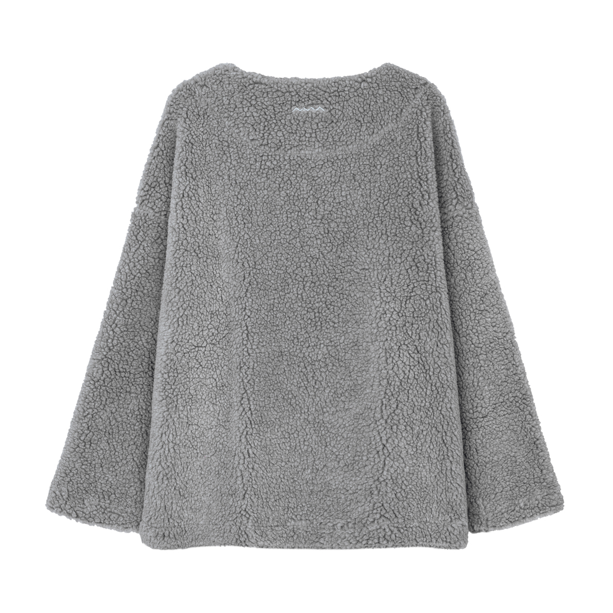 V Collar Sherpa Sweat - Grey