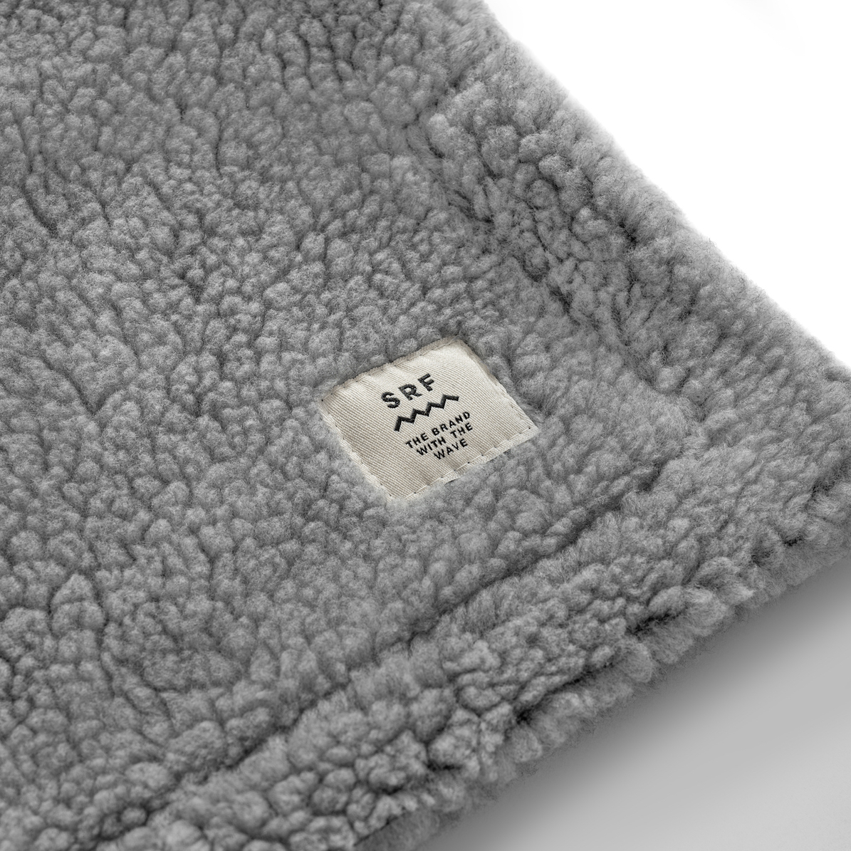 V Collar Sherpa Sweat - Grey