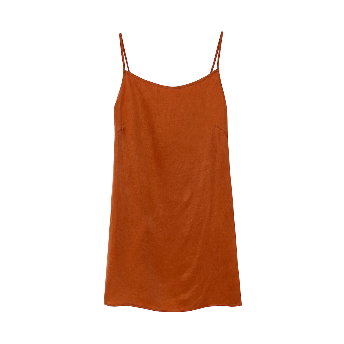 Mini Cupro Dress - Copper