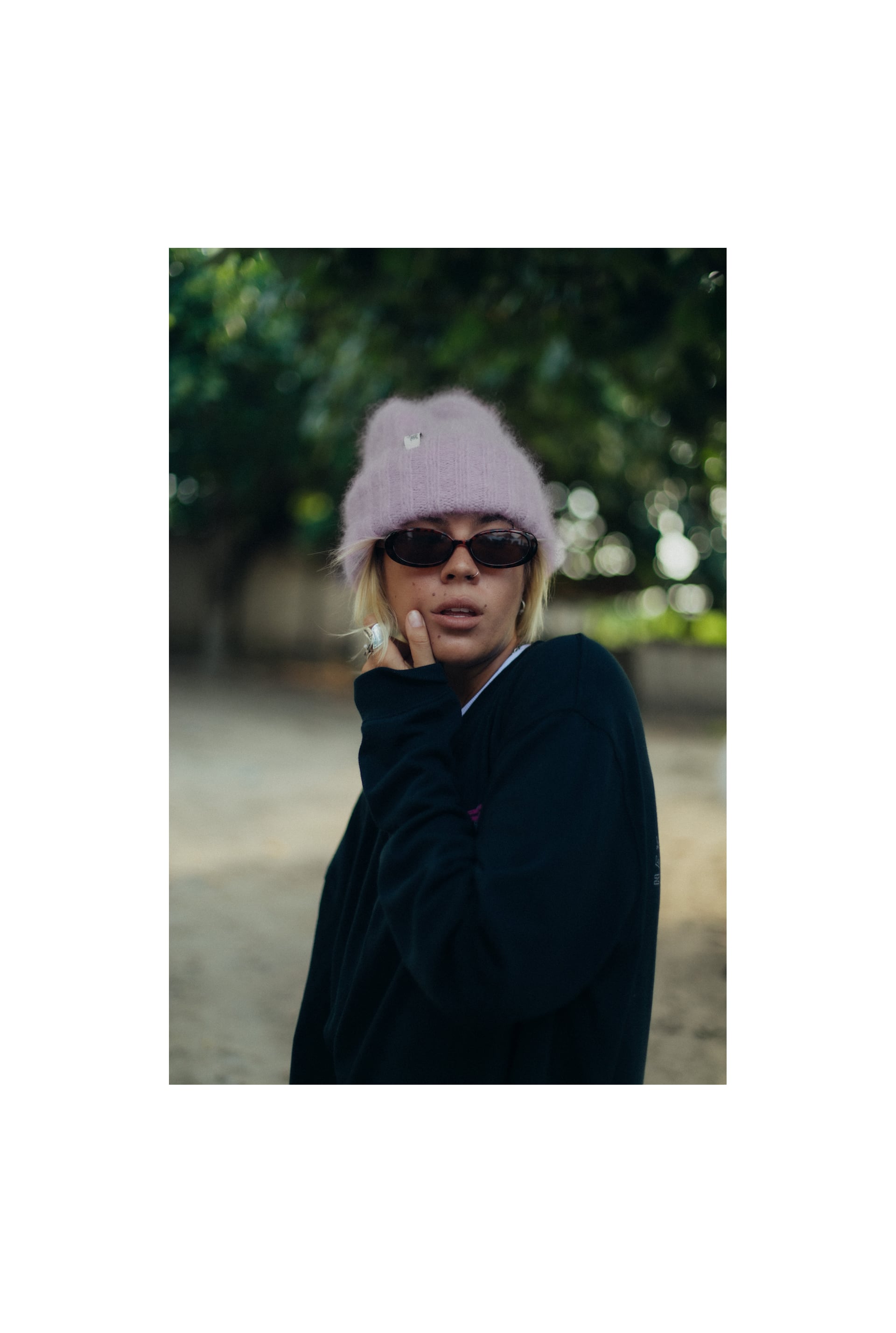 passion mohair beanie passport スターチーム SNOWSTAR DUO TWO-TONE BEANIE