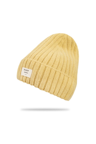 Rib Fluffy Beanie - Yellow