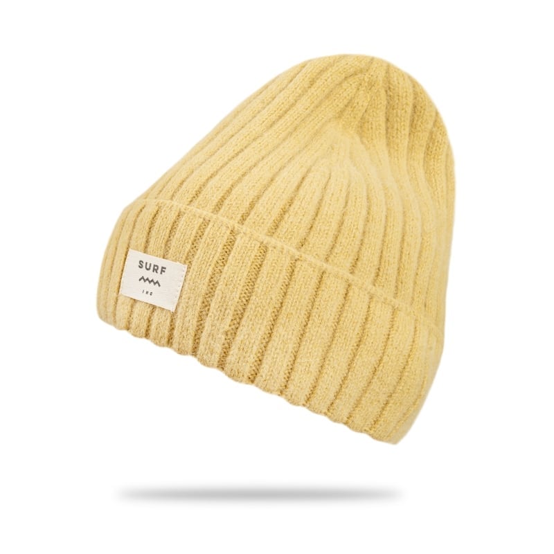 Rib Fluffy Beanie - Yellow Rib Fluffy Beanie - Yellow