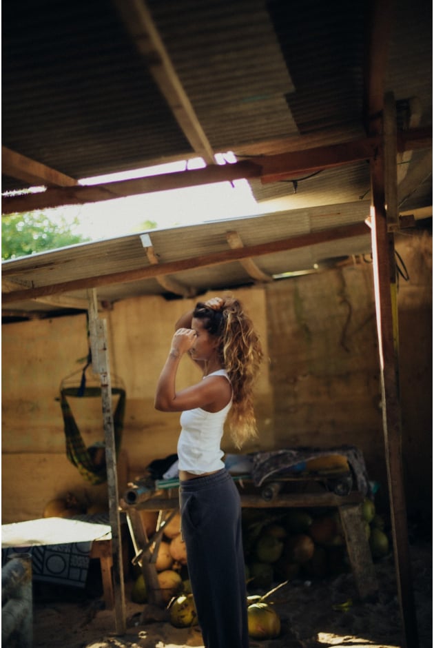 Front Hem Pants - Stone Grey Front Hem Pants - Stone Grey