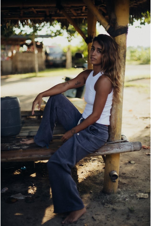 Front Hem Pants - Stone Grey Front Hem Pants - Stone Grey